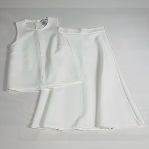 NWT H&M Skirt & Top Set White Womens Small